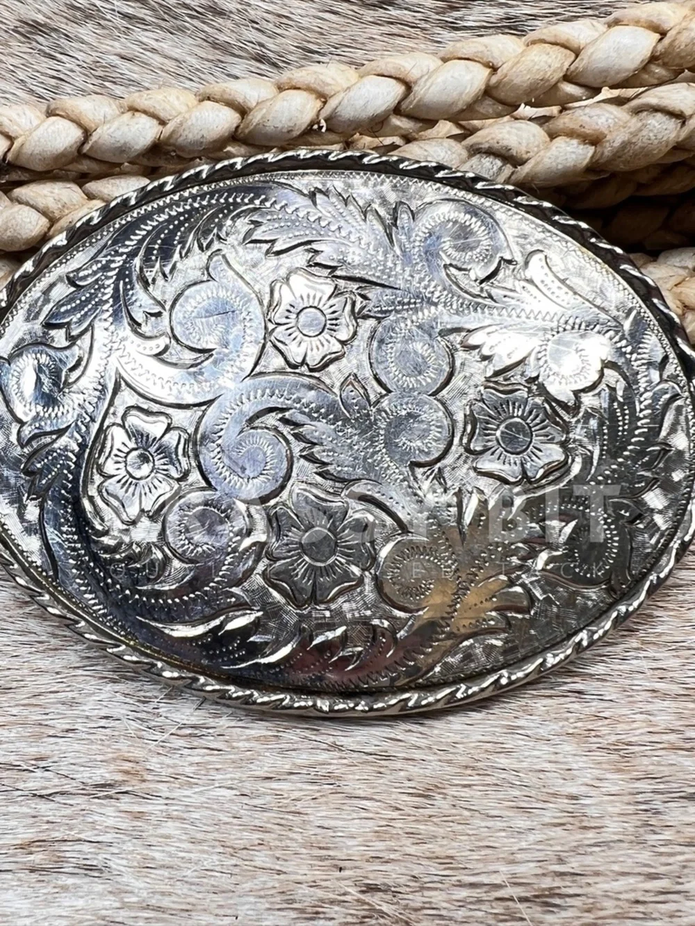 Western Engraved Belt Buckle